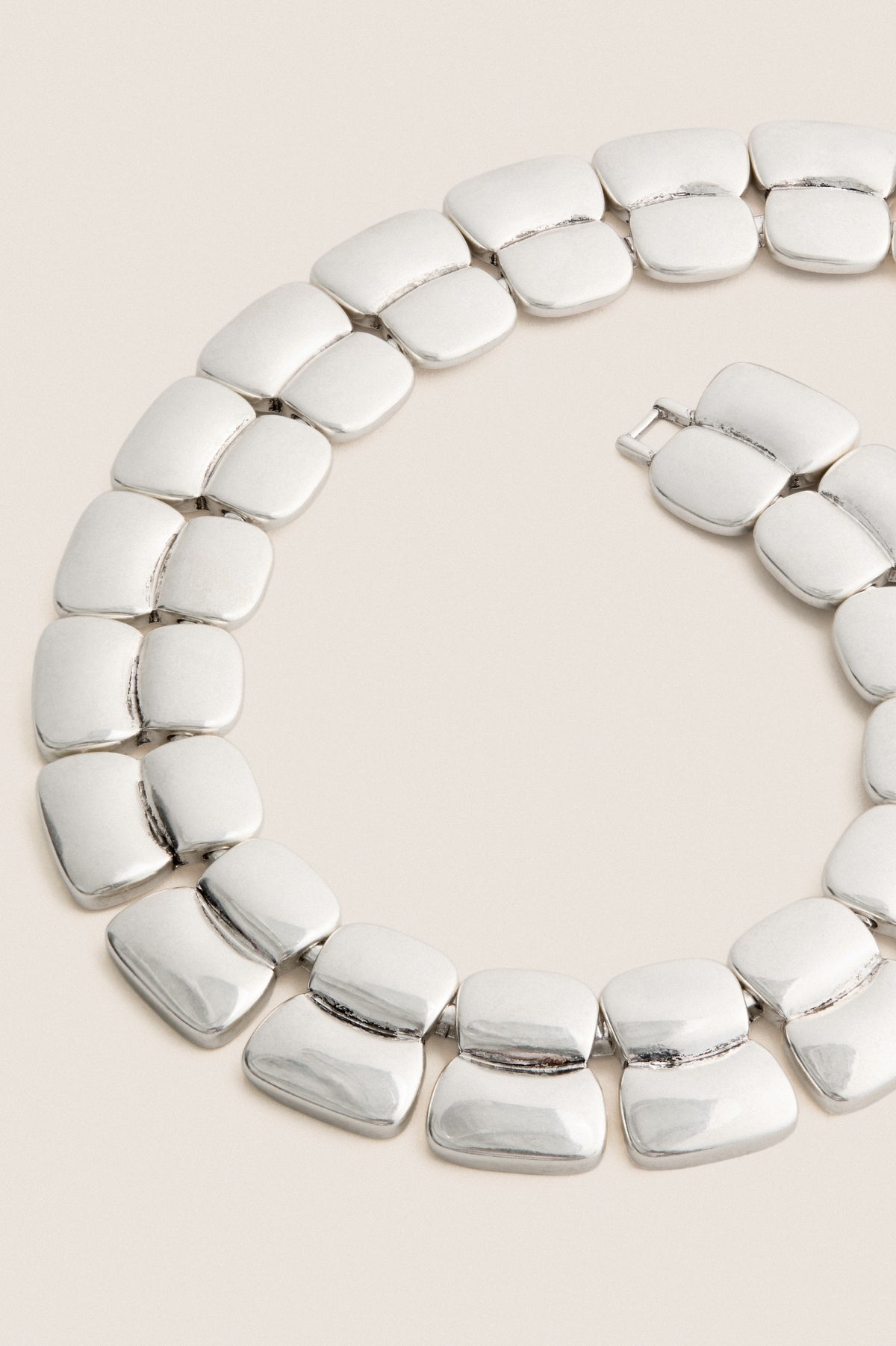 Silver Link Collar Necklace