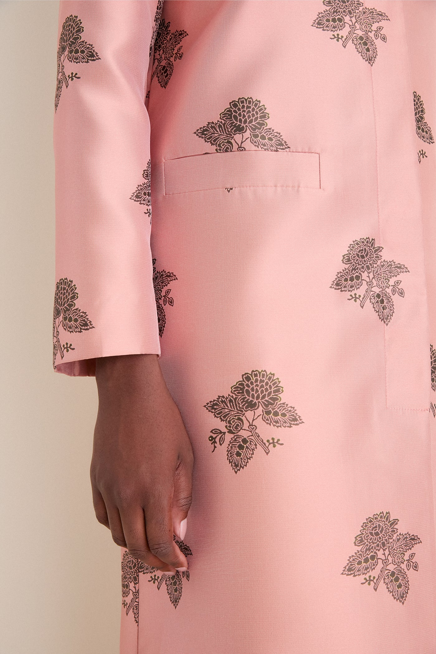 Apricot Jacquard Callas Coat