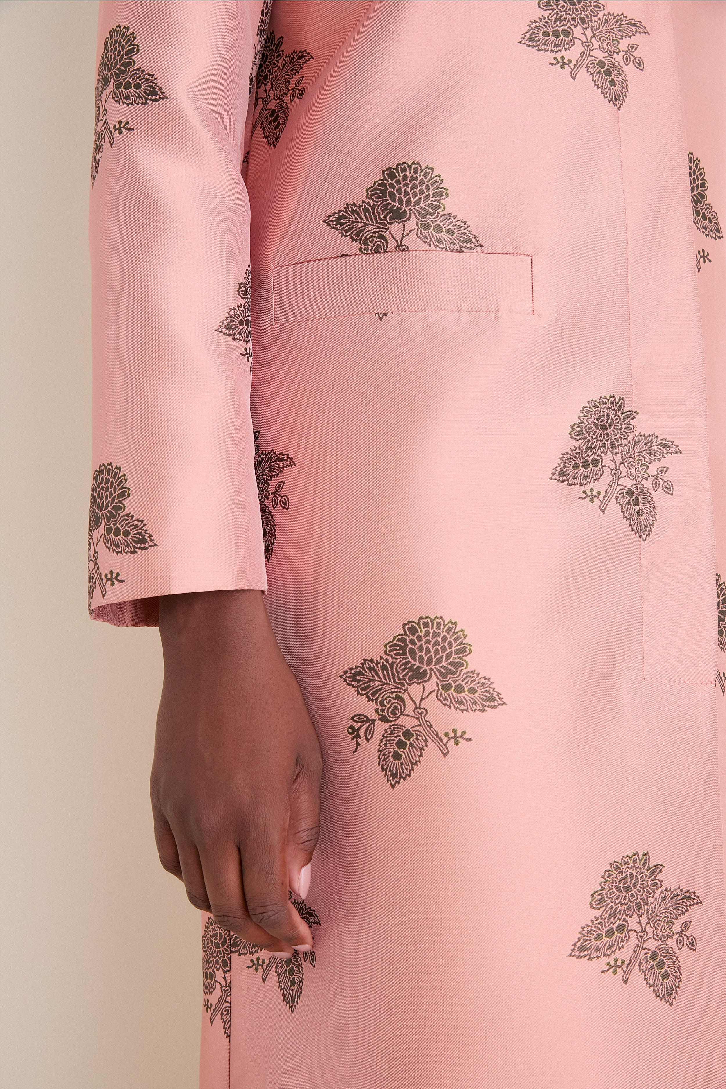 Apricot Jacquard Callas Coat