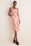 Apricot Jacquard Renata Dress