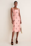 Apricot Jacquard Renata Dress