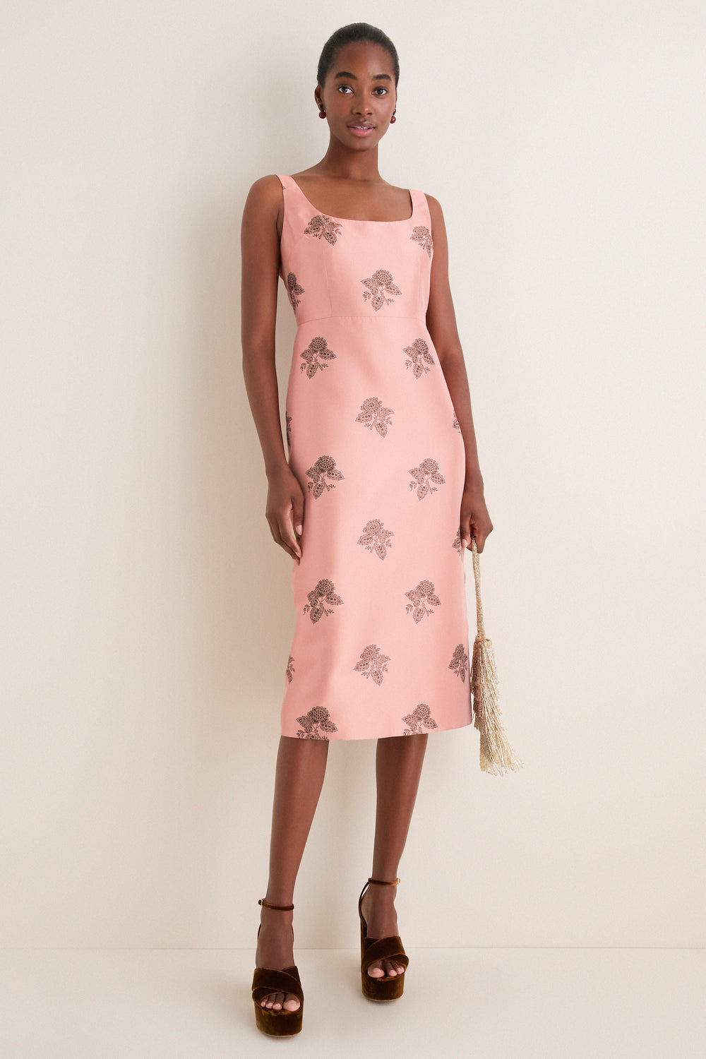 Tuckernuck Apricot Jacquard Renata Dress Apricot / 4