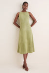 Moss Suede Manon Dress