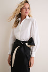 Noir Taffeta Angelise Tie Skirt