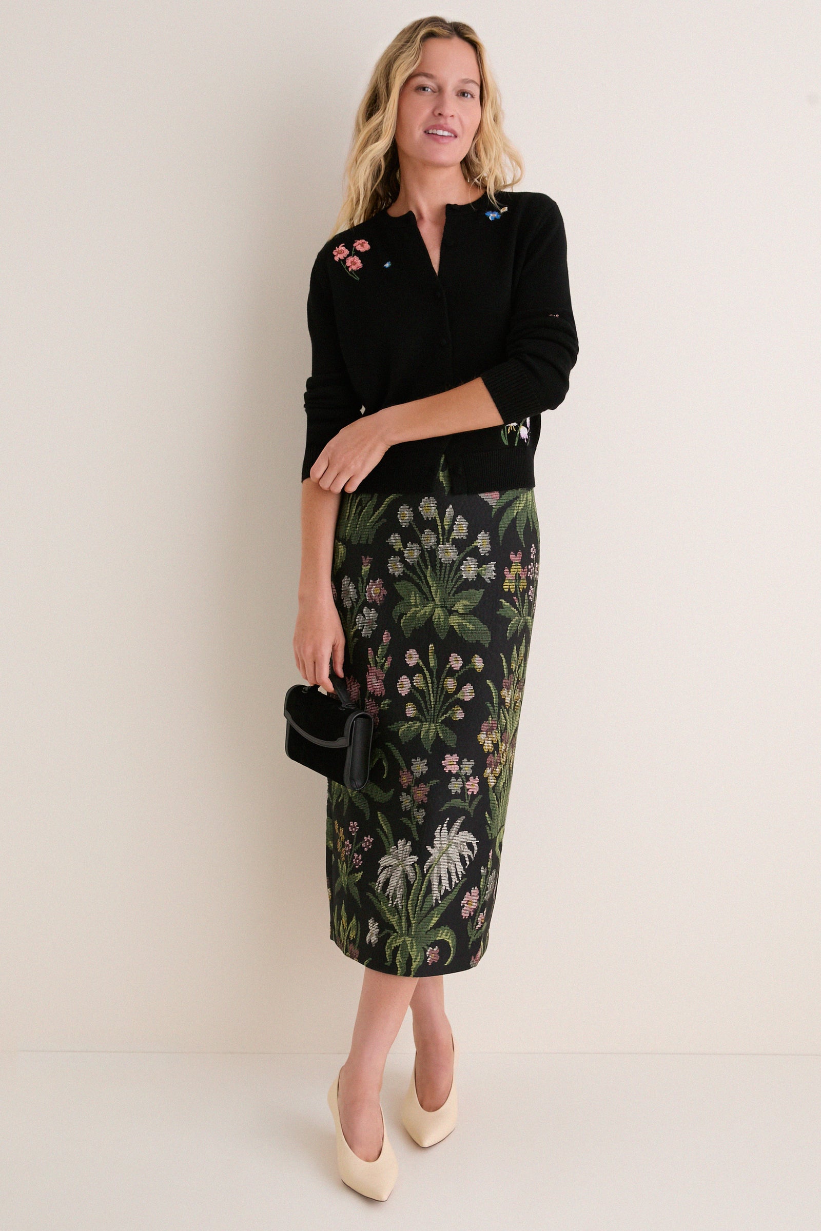 Wildflower Tapestry Jacquard Ellington Skirt