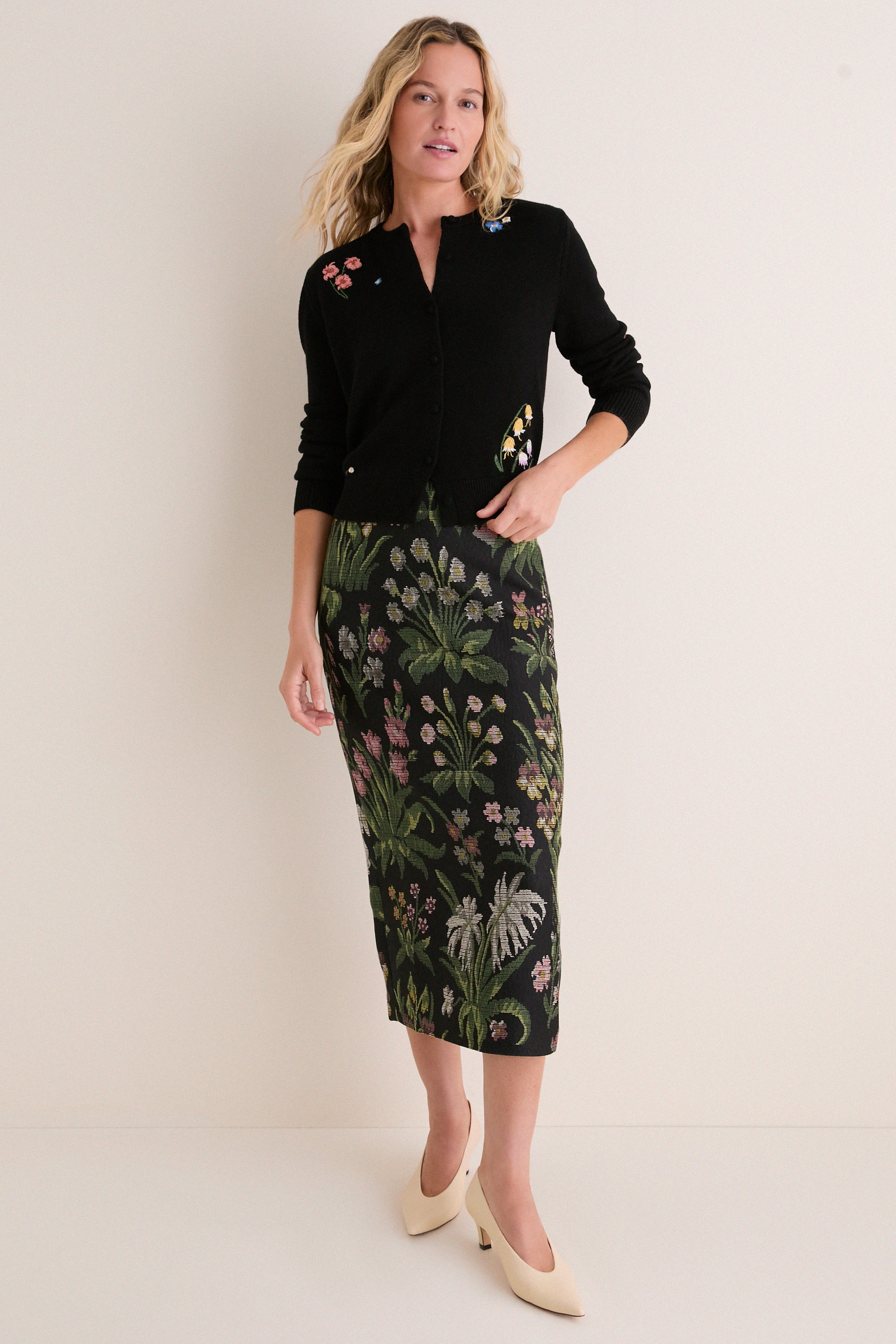 Wildflower Tapestry Jacquard Ellington Skirt