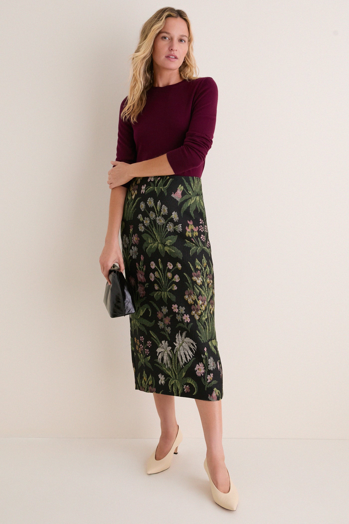Wildflower Tapestry Jacquard Ellington Skirt