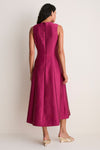 Berry Dupioni Helene Dress