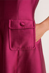 Berry Dupioni Helene Dress