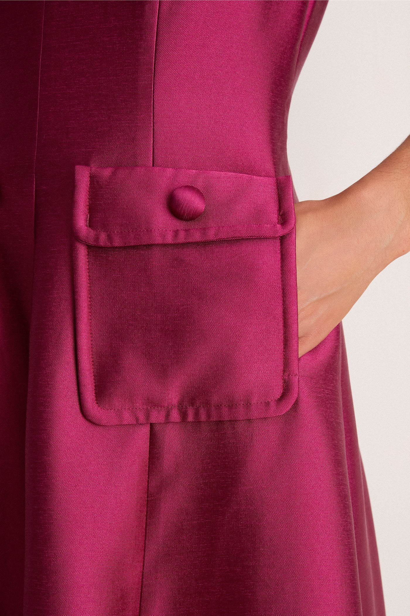Berry Dupioni Helene Dress