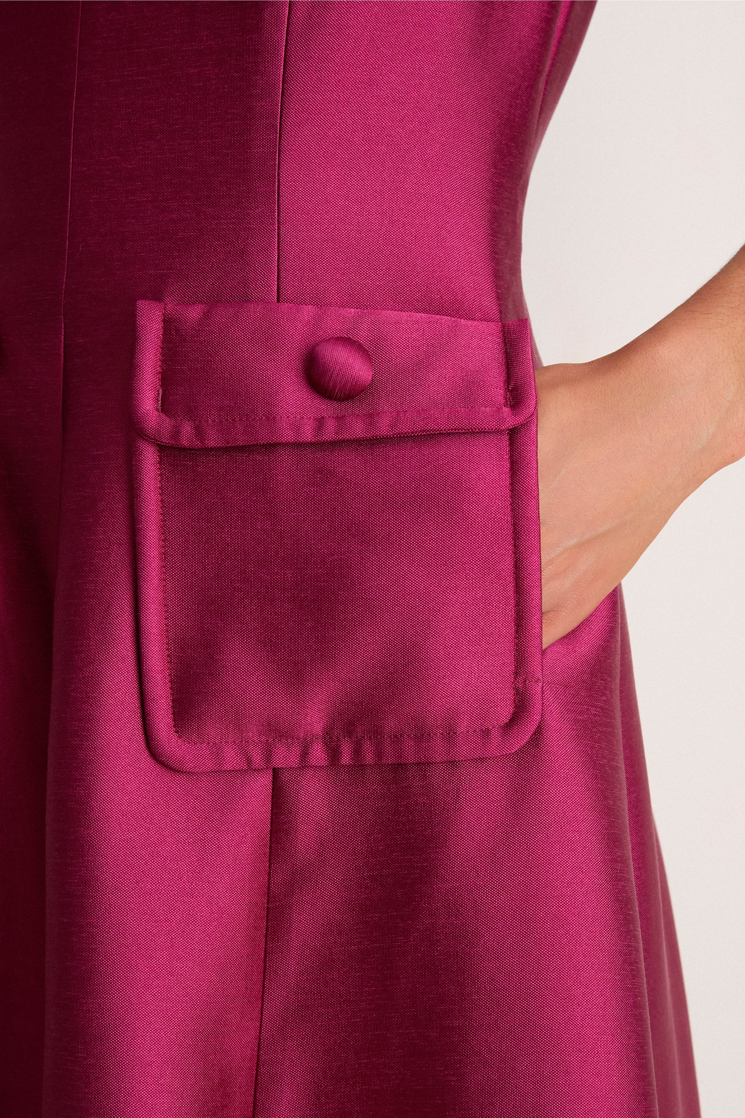 Berry Dupioni Helene Dress