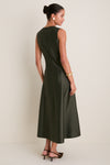 Evergreen Dupioni Helene Dress