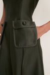 Evergreen Dupioni Helene Dress