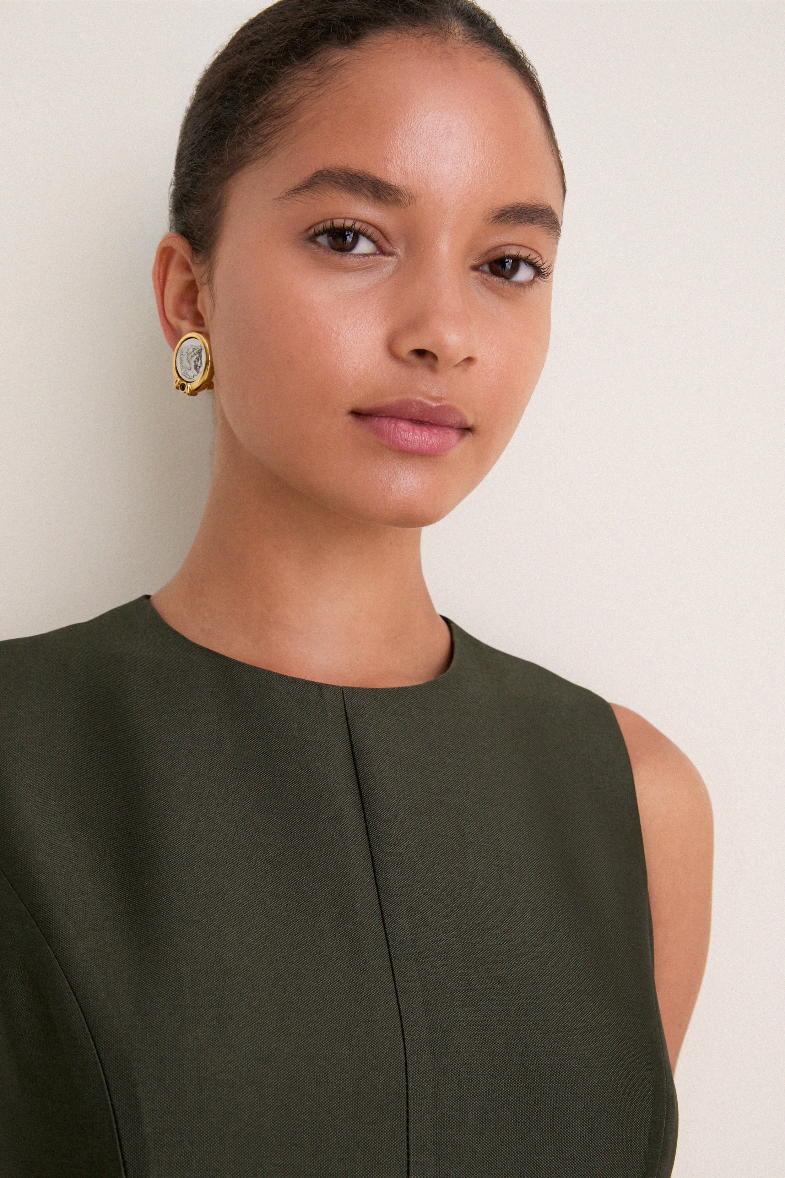 Evergreen Dupioni Helene Dress