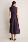 Plum Dupioni Helene Dress