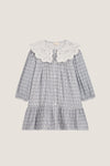 Cream and Blue Stripe Heidi Dress