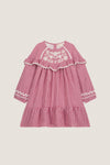 Raspberry Check Orana Dress