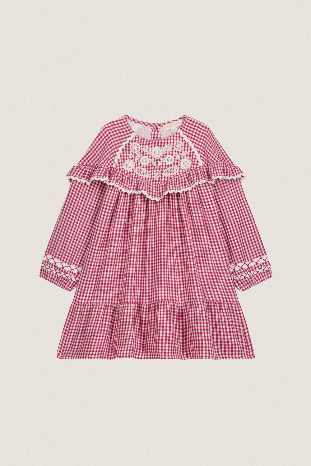 Raspberry Check Orana Dress