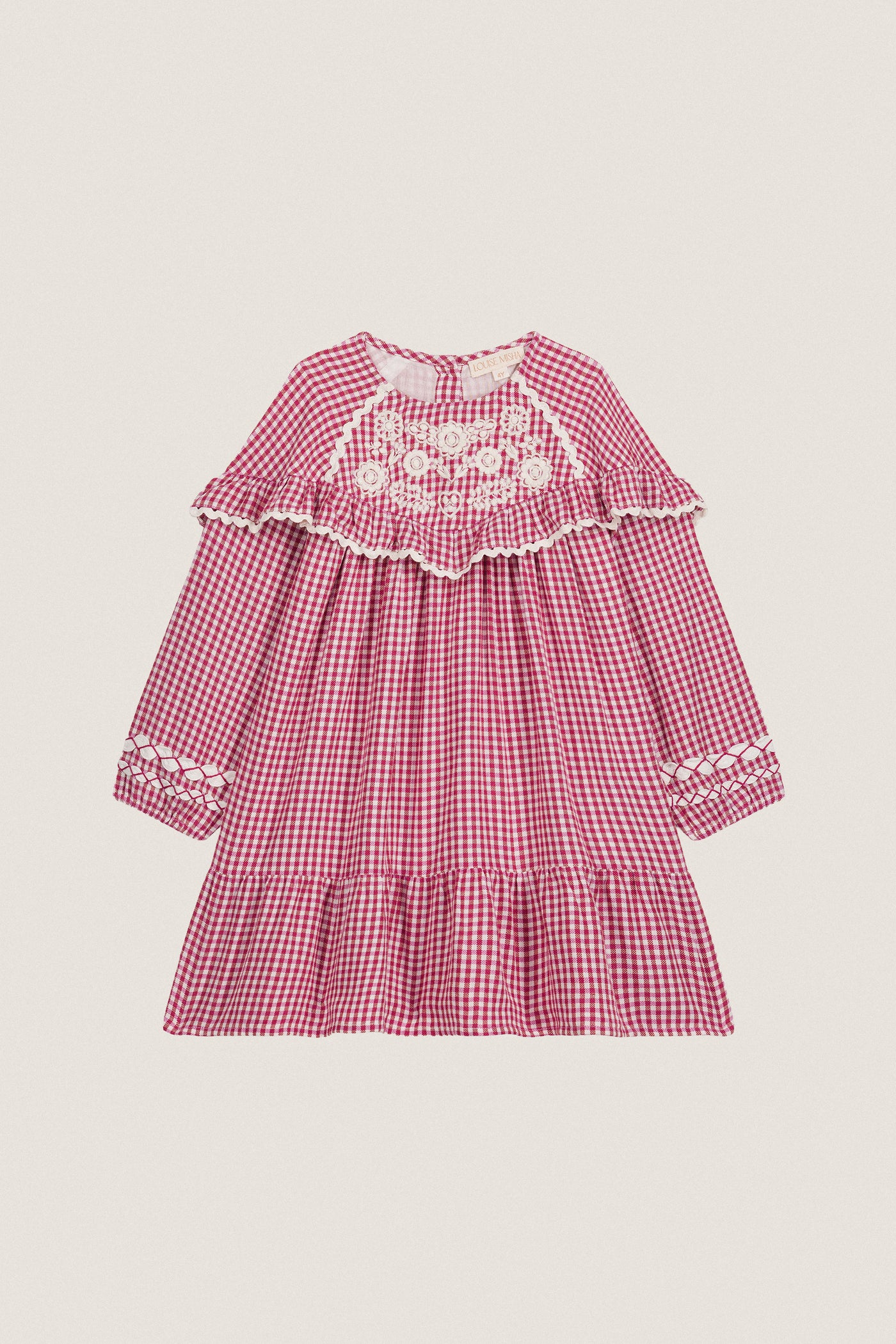 Raspberry Check Orana Dress