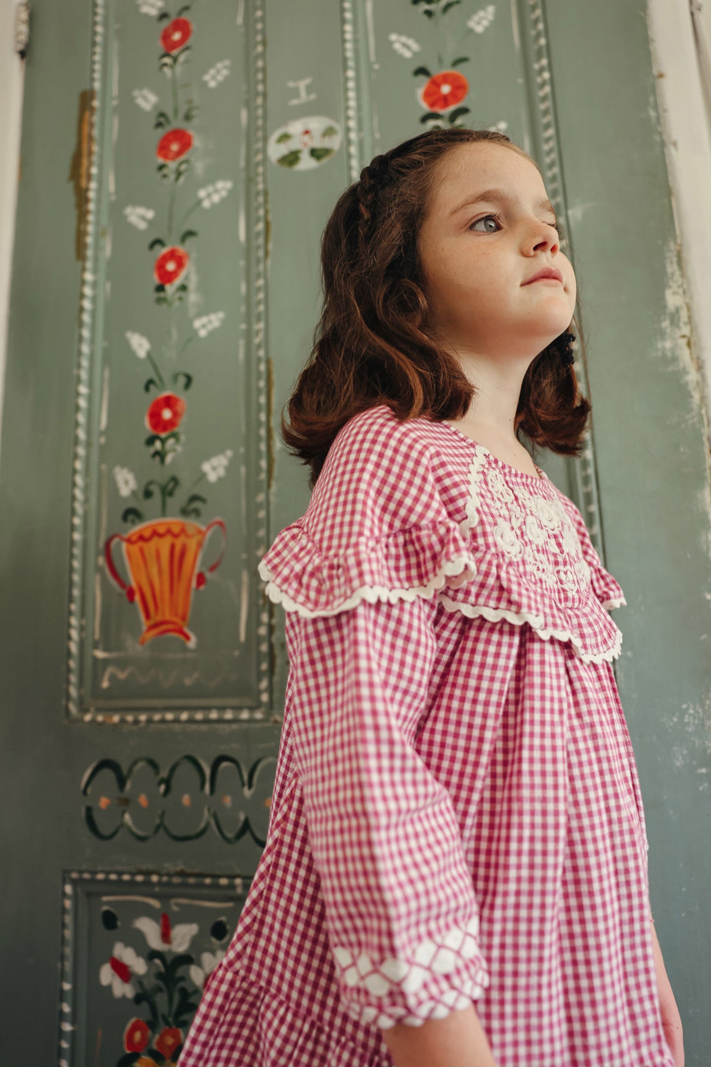 Raspberry Check Orana Dress