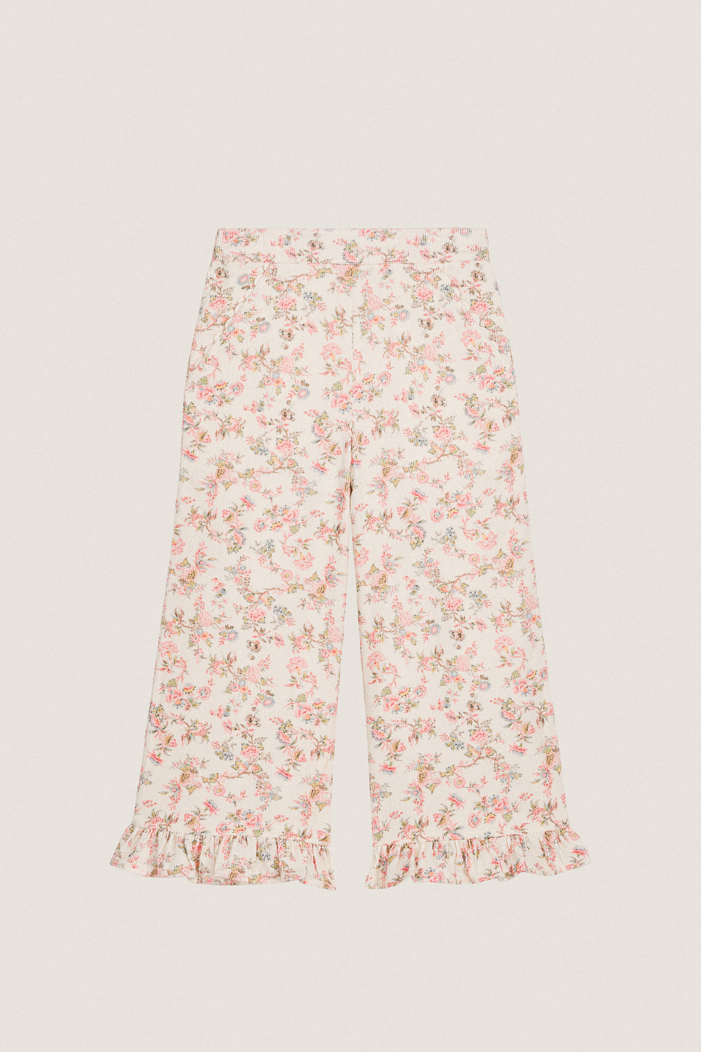 Cream Carnation Florali Pants