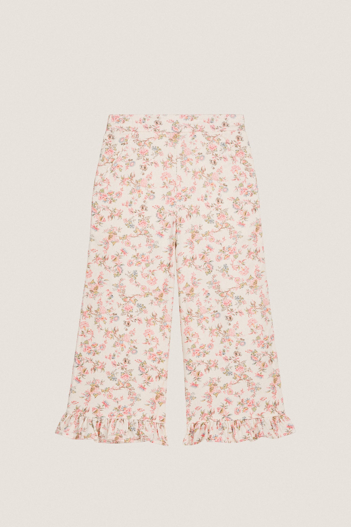 Cream Carnation Florali Pants