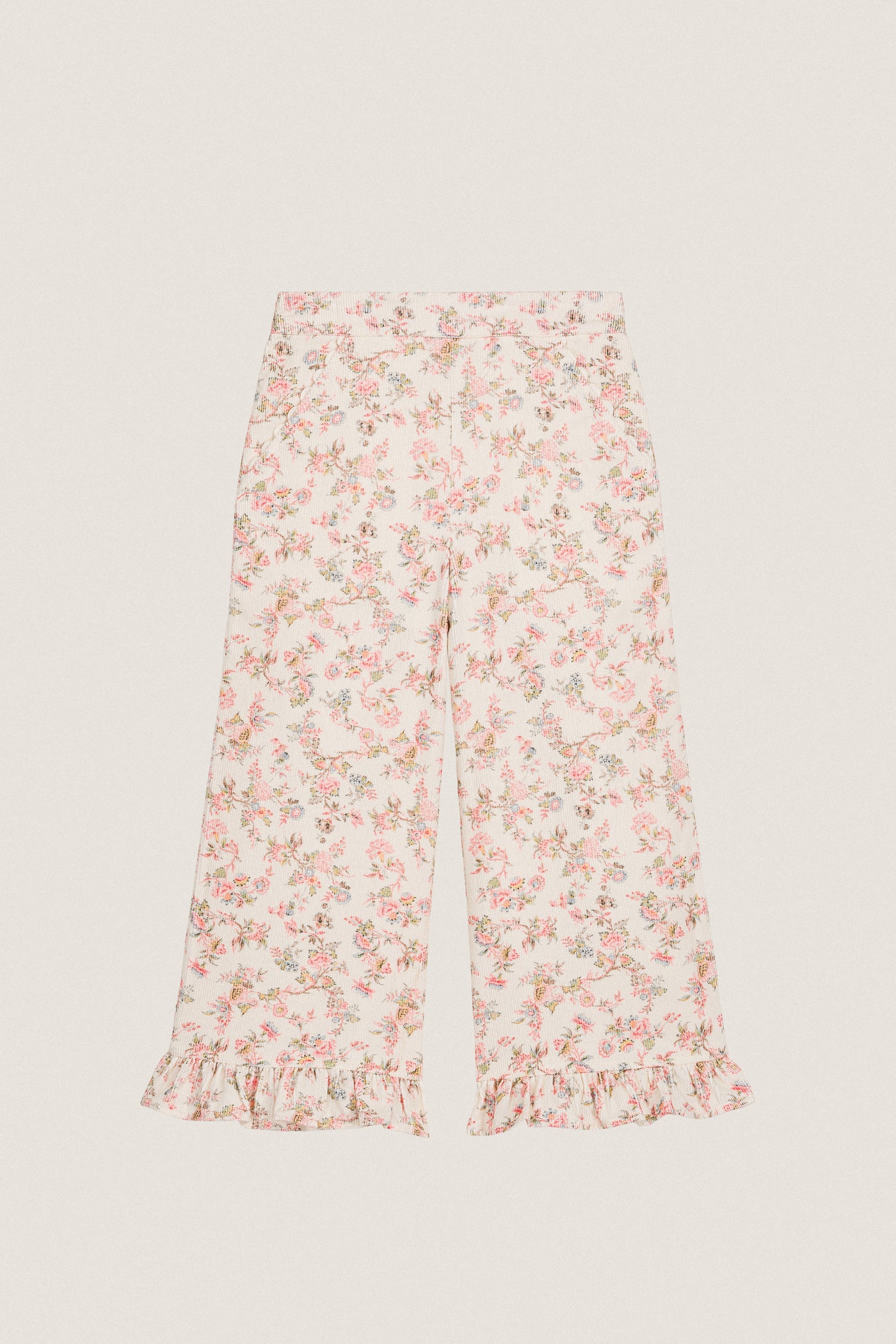 Cream Carnation Florali Pants