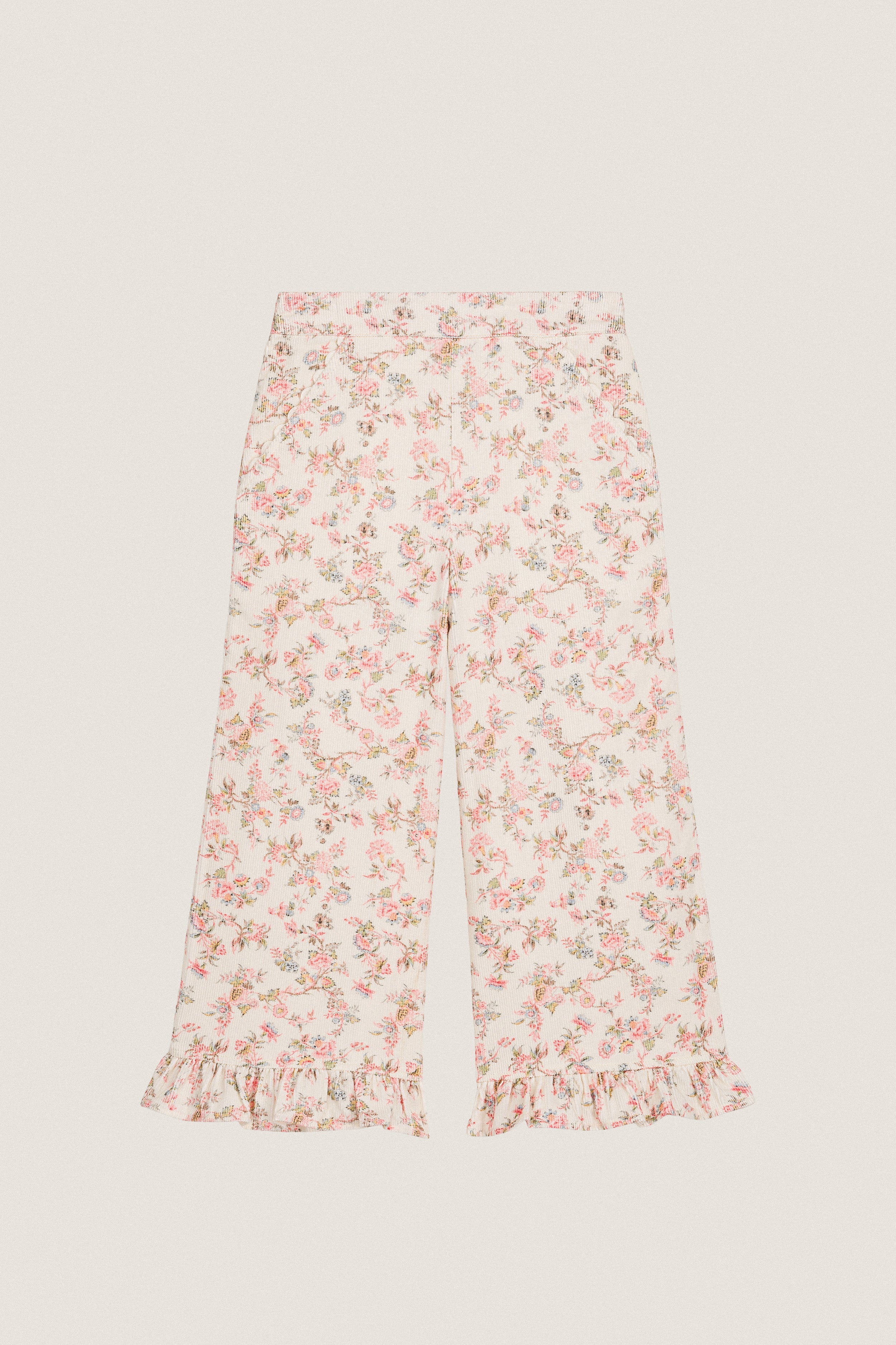 Cream Carnation Florali Pants