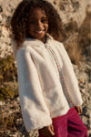 Cream Flower Beds Reversible Felvet Coat