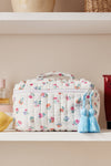 White Felicita Flowers Laety Toiletry Bag