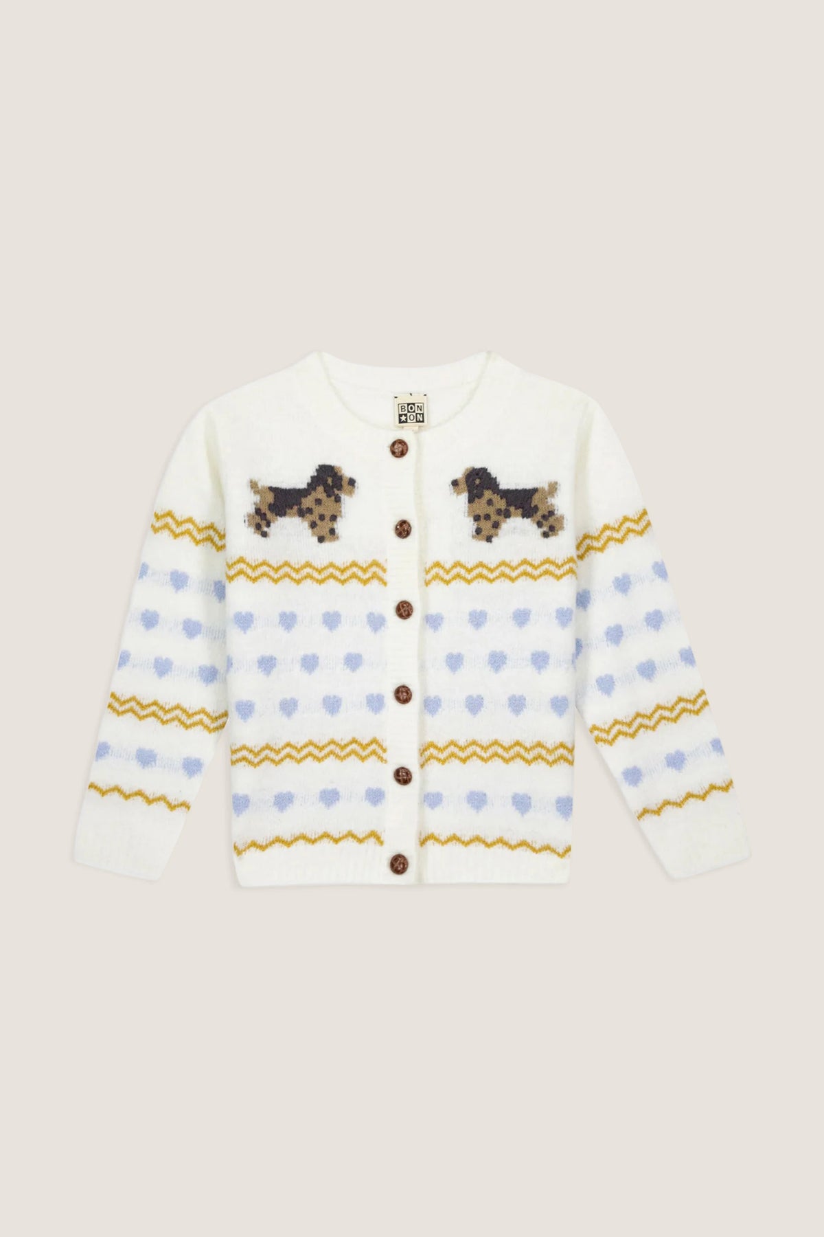 White and Blue Puppy Sweater