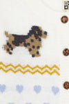 White and Blue Puppy Sweater