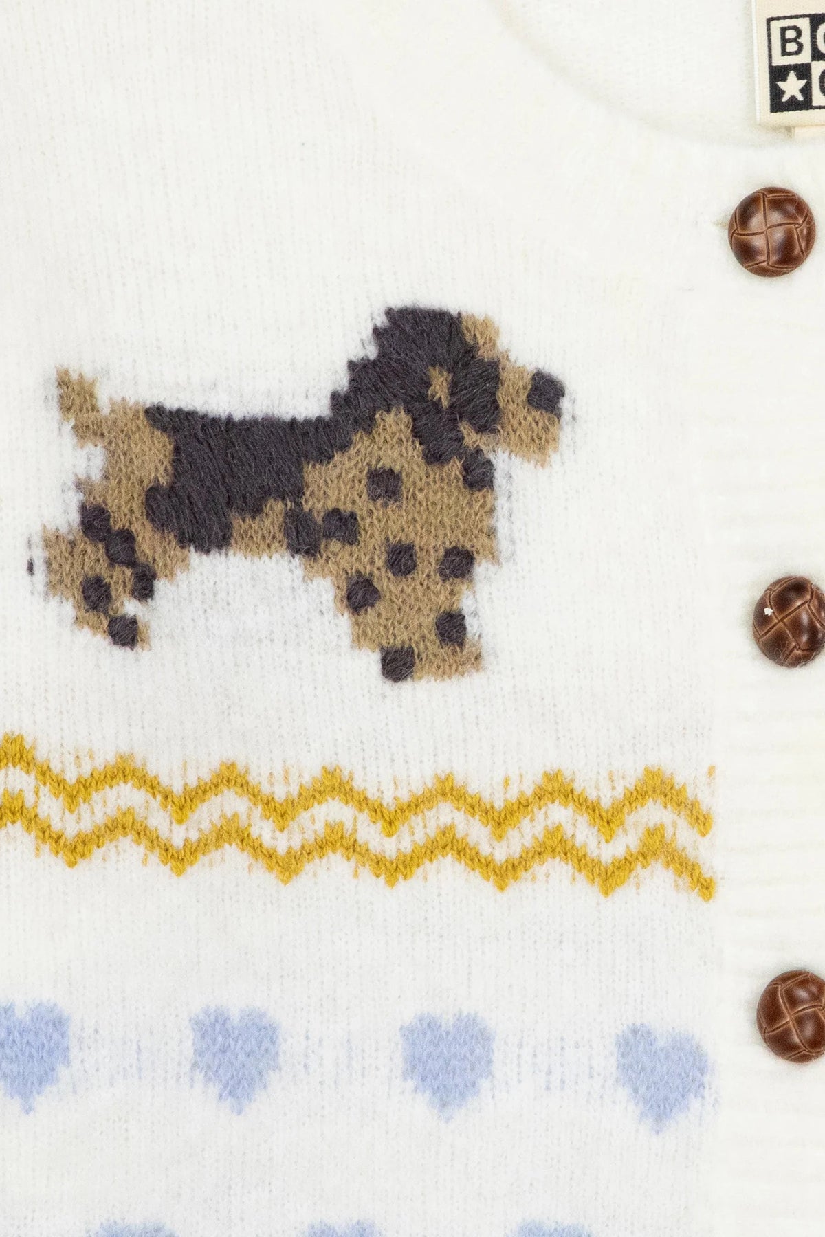 White and Blue Puppy Sweater