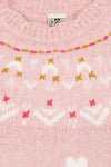 Pink and White Heart Sweater