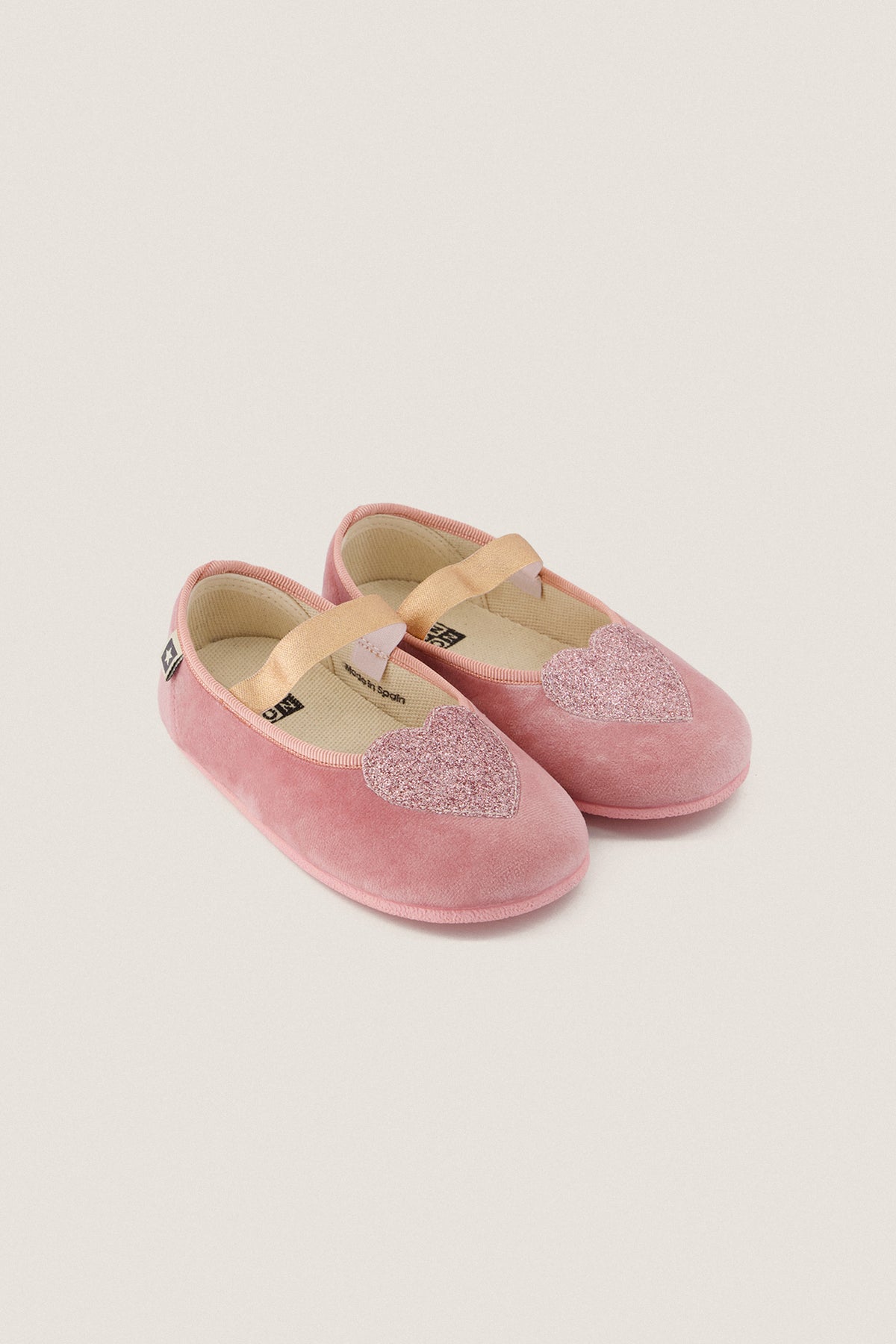 Rose Velvet Mary Jane Flats