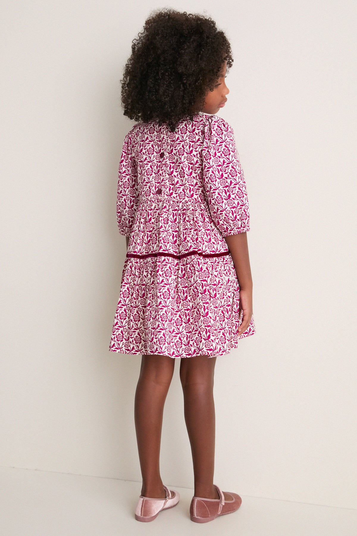 Burgundy Climbing Floral Maribelle Dress