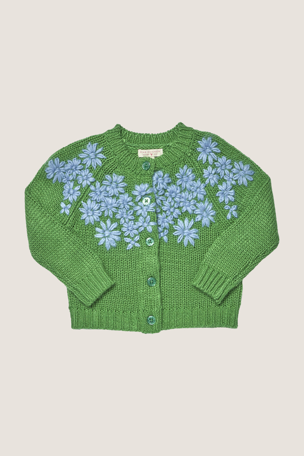 Blue Flower Embroidery Blossom Sweater