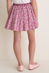 Burgundy Climbing Floral Gianna Skirt