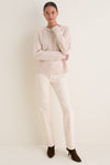 Ivory Embellished Collar Ada Crewneck