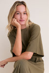 Olive Jersey Lisette Midi Dress