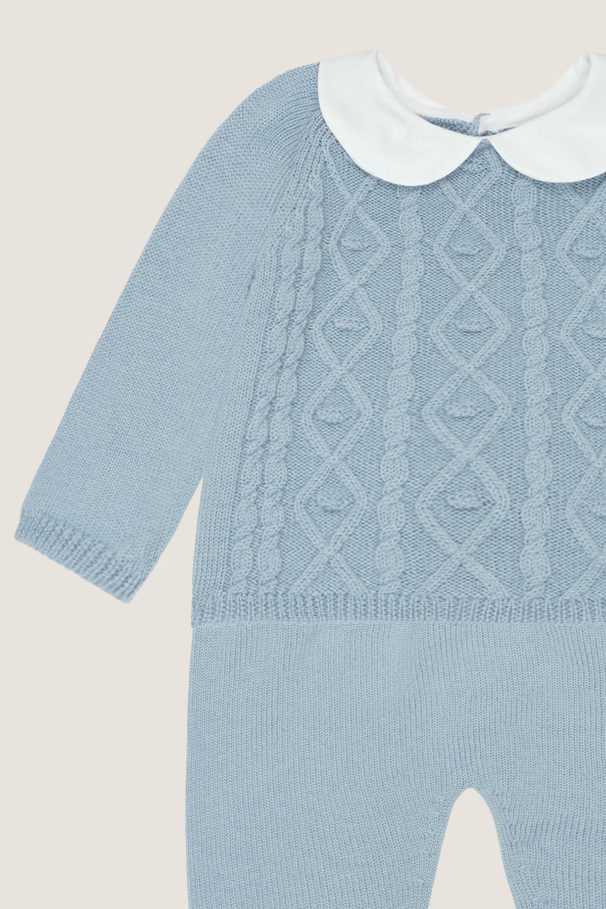 Dusty Blue Inigo Merino Baby Knitted Set