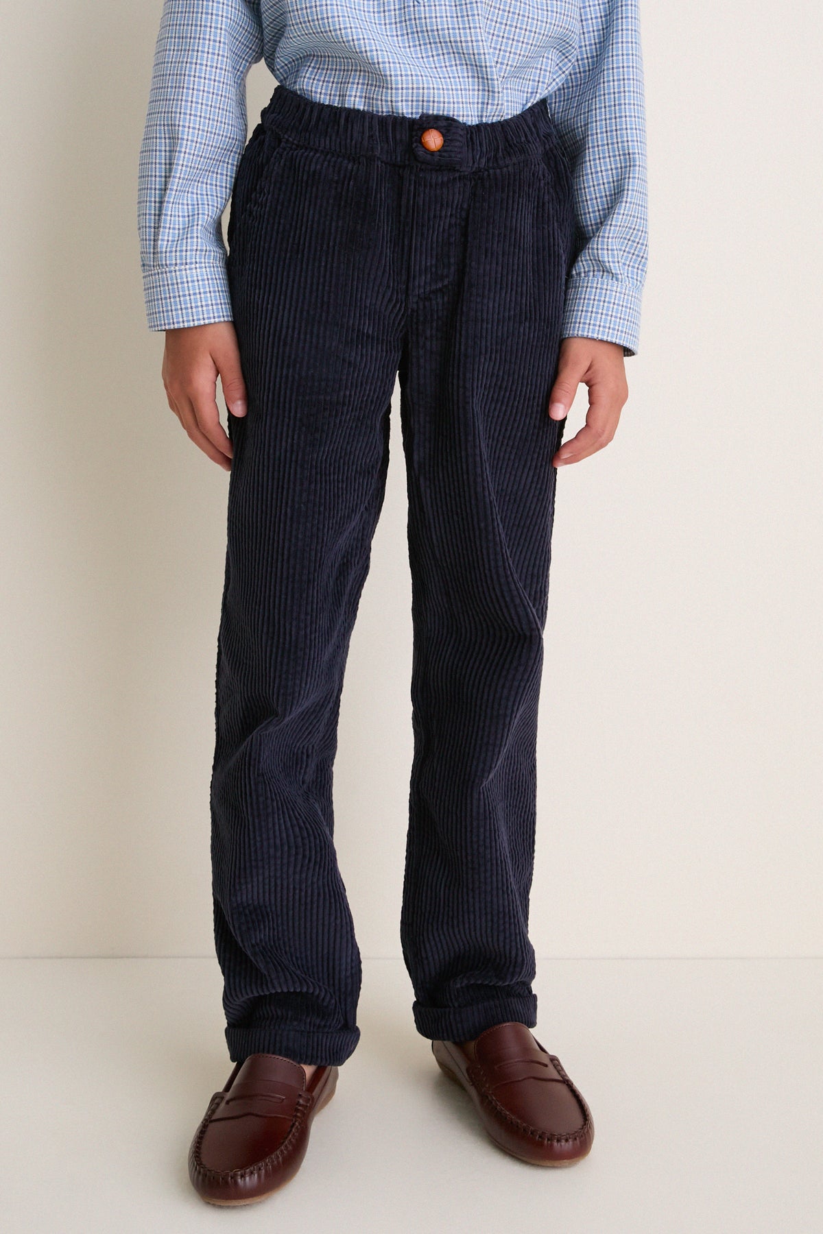 Navy Benito Corduroy Trousers