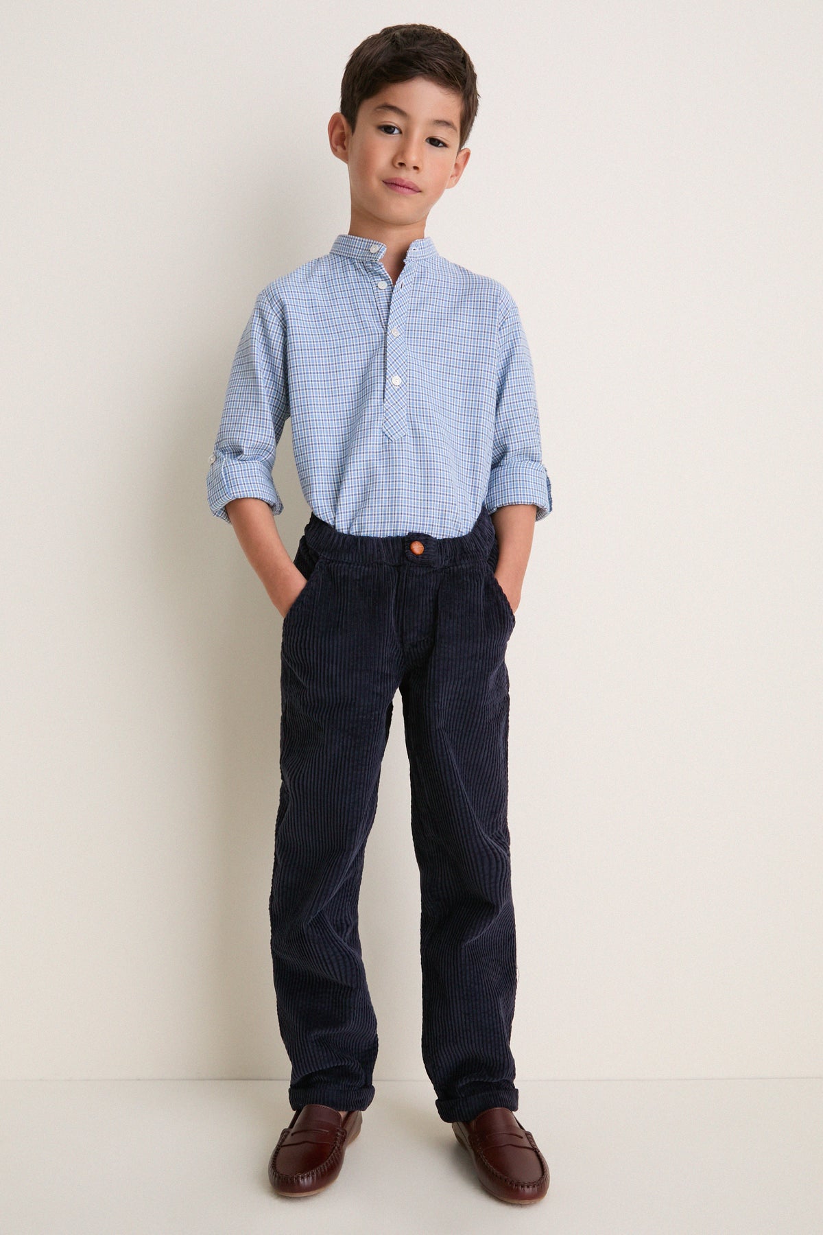 Navy Benito Corduroy Trousers