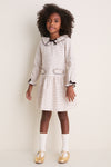 Caramel Check Tessa Drop Waist Dress