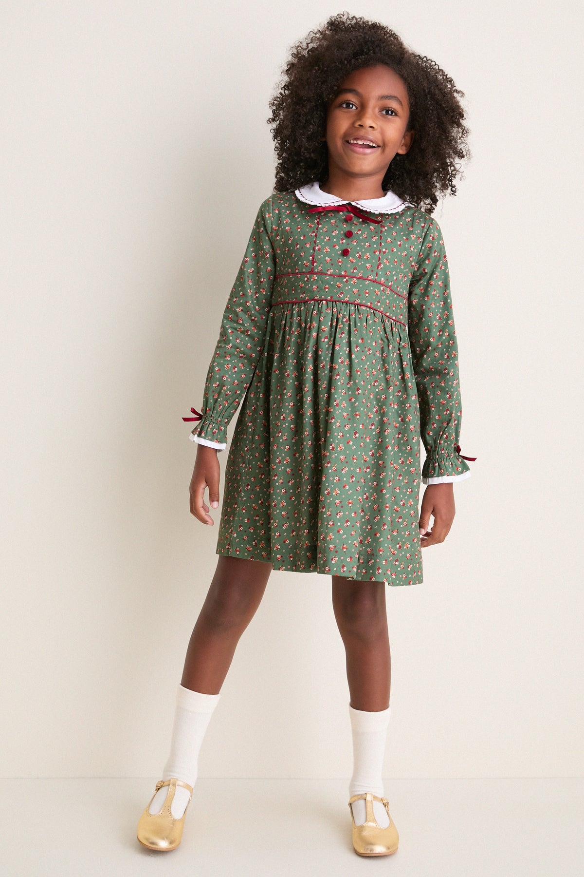 Green Floral Lilly Dress