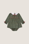 Green Floral Lilly Baby Girl Set