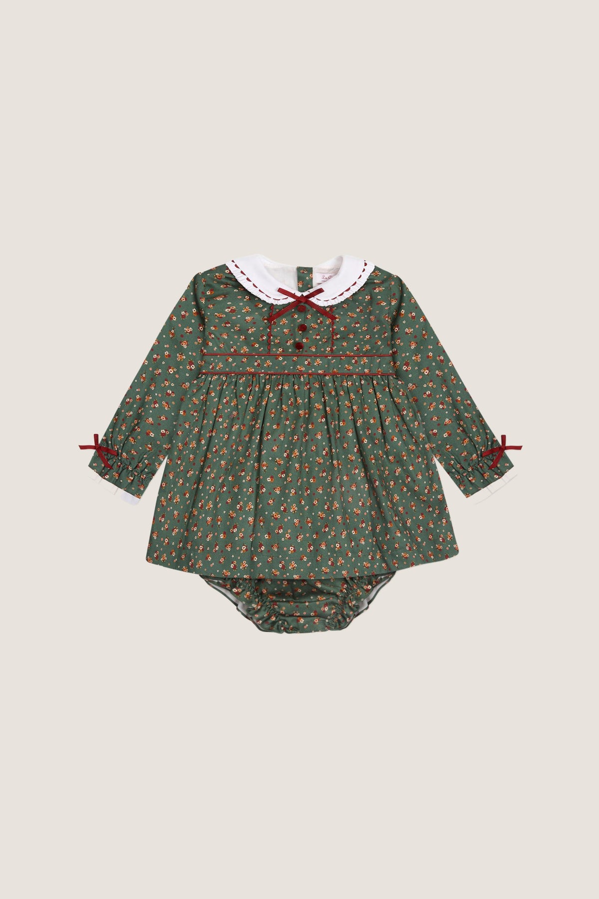 Green Floral Lilly Baby Girl Set
