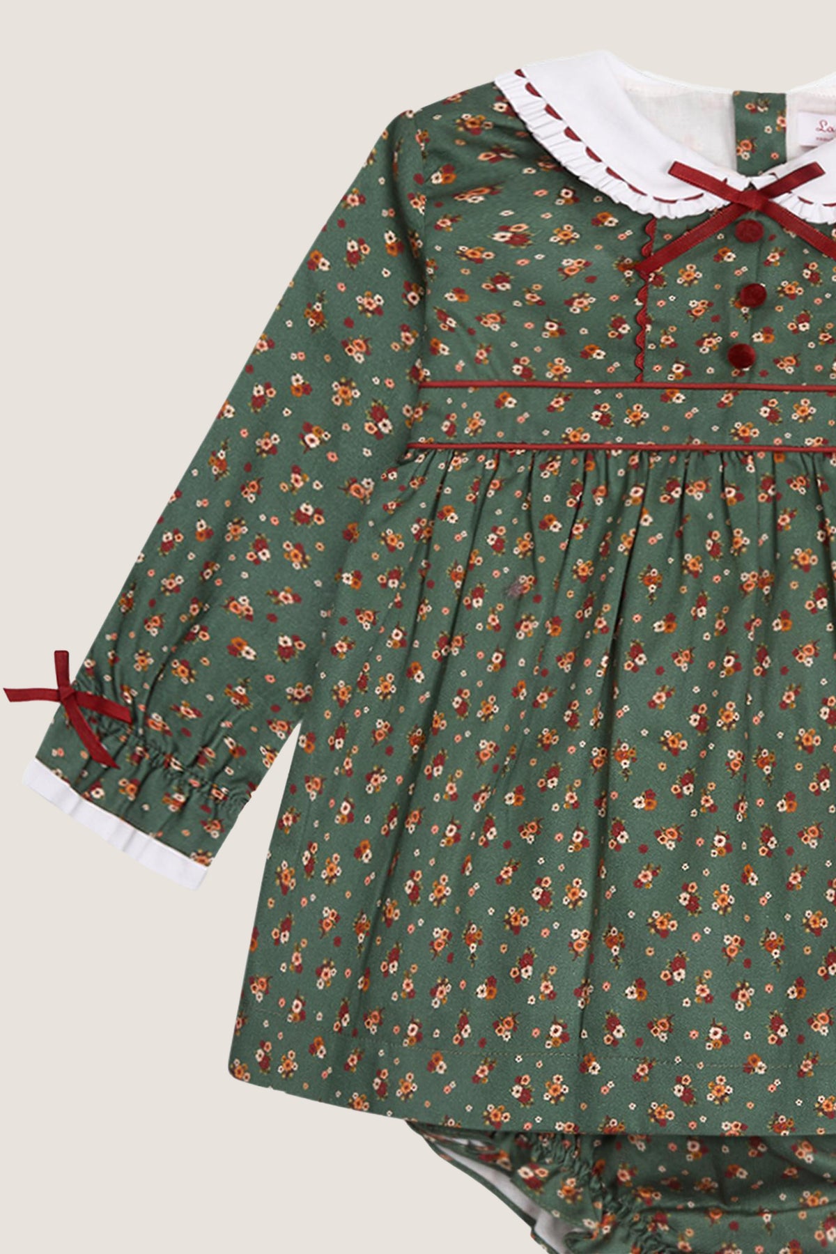 Green Floral Lilly Baby Girl Set
