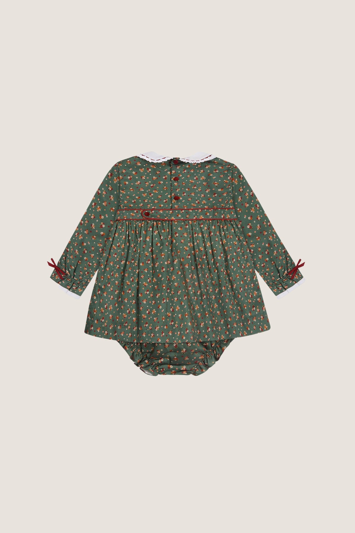 Green Floral Lilly Baby Girl Set