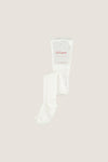 White Ribbed Tights